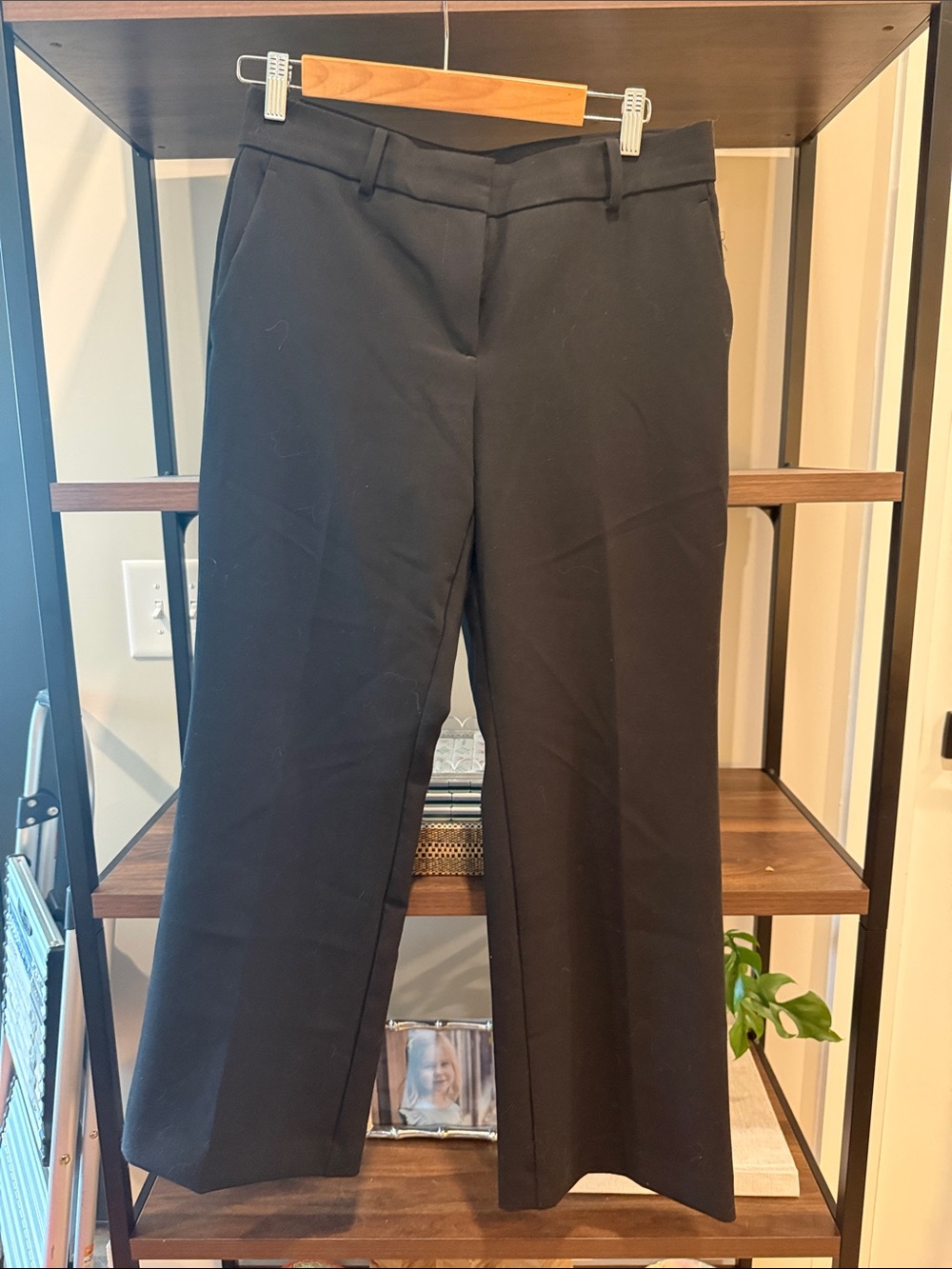Ann Taylor Women's Black Straight-Leg Dress Pants